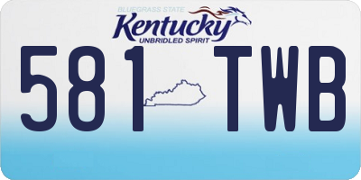 KY license plate 581TWB