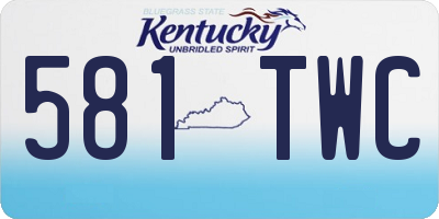 KY license plate 581TWC