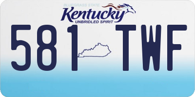 KY license plate 581TWF