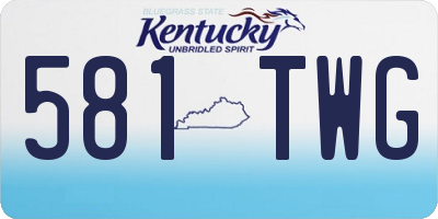 KY license plate 581TWG