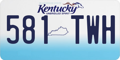 KY license plate 581TWH