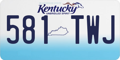 KY license plate 581TWJ