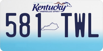 KY license plate 581TWL