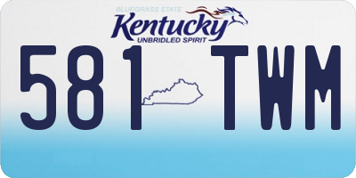 KY license plate 581TWM