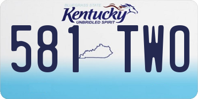 KY license plate 581TWO