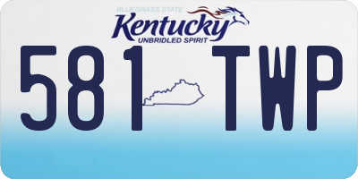 KY license plate 581TWP