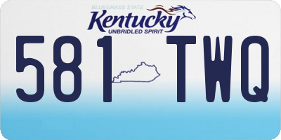 KY license plate 581TWQ