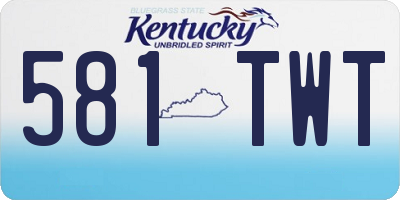 KY license plate 581TWT