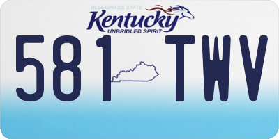 KY license plate 581TWV