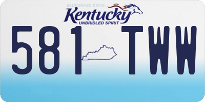 KY license plate 581TWW