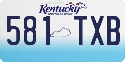 KY license plate 581TXB
