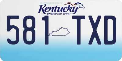 KY license plate 581TXD
