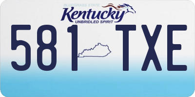 KY license plate 581TXE