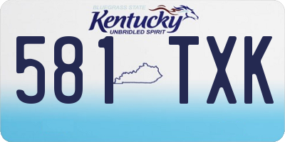 KY license plate 581TXK