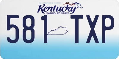 KY license plate 581TXP