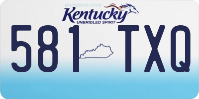 KY license plate 581TXQ