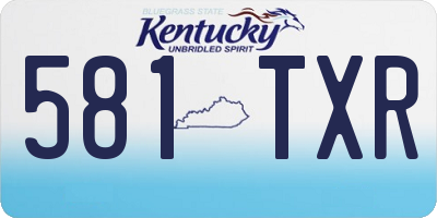 KY license plate 581TXR