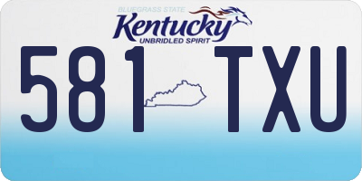KY license plate 581TXU