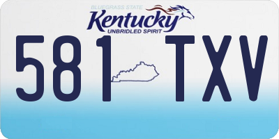 KY license plate 581TXV