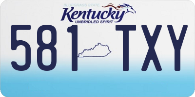 KY license plate 581TXY