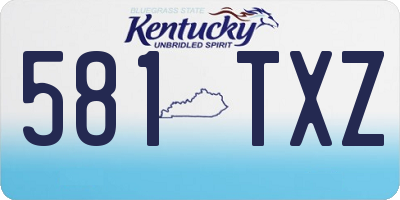 KY license plate 581TXZ