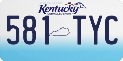 KY license plate 581TYC