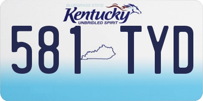 KY license plate 581TYD