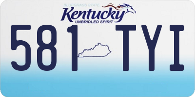 KY license plate 581TYI