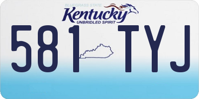 KY license plate 581TYJ