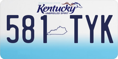 KY license plate 581TYK