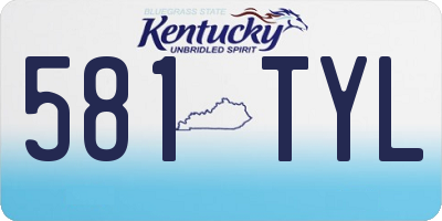 KY license plate 581TYL