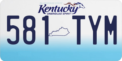 KY license plate 581TYM