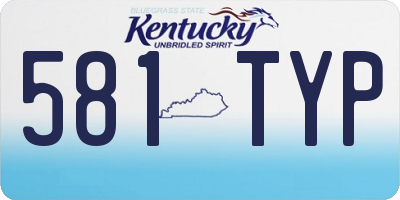 KY license plate 581TYP