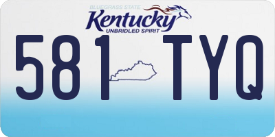KY license plate 581TYQ