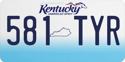 KY license plate 581TYR