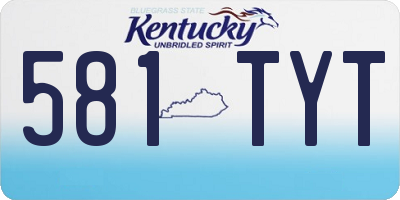 KY license plate 581TYT