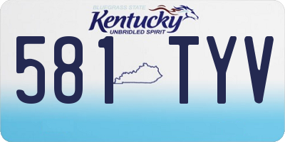 KY license plate 581TYV