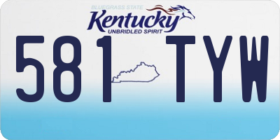 KY license plate 581TYW