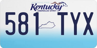 KY license plate 581TYX