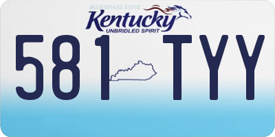 KY license plate 581TYY