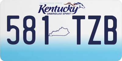 KY license plate 581TZB