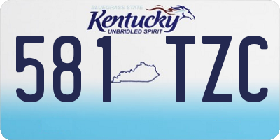 KY license plate 581TZC