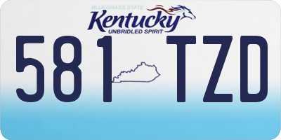 KY license plate 581TZD
