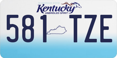 KY license plate 581TZE
