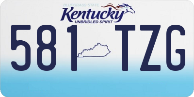 KY license plate 581TZG