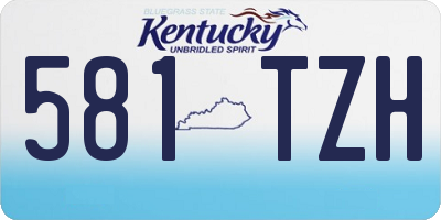 KY license plate 581TZH