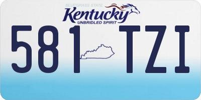 KY license plate 581TZI