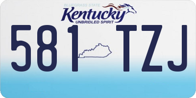 KY license plate 581TZJ