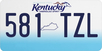 KY license plate 581TZL