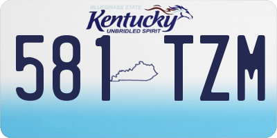 KY license plate 581TZM